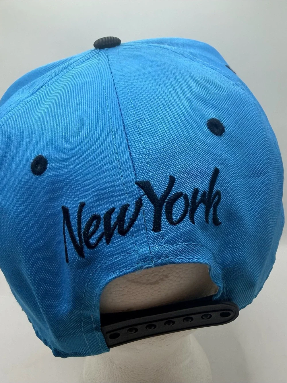 New York City Souvenir Hat Blue Script Embroidered T&T Adjustable Cap NYC